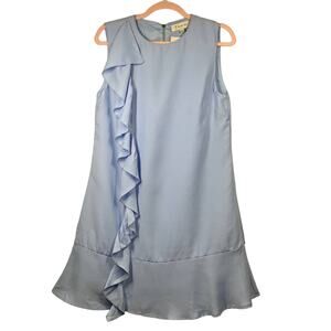 VANILLA BAY NWT Light Blue Sleeveless Ruffle Mini Dress Large